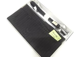 未使用品　正絹　喪服用　夏用手組帯締め・帯揚げセット